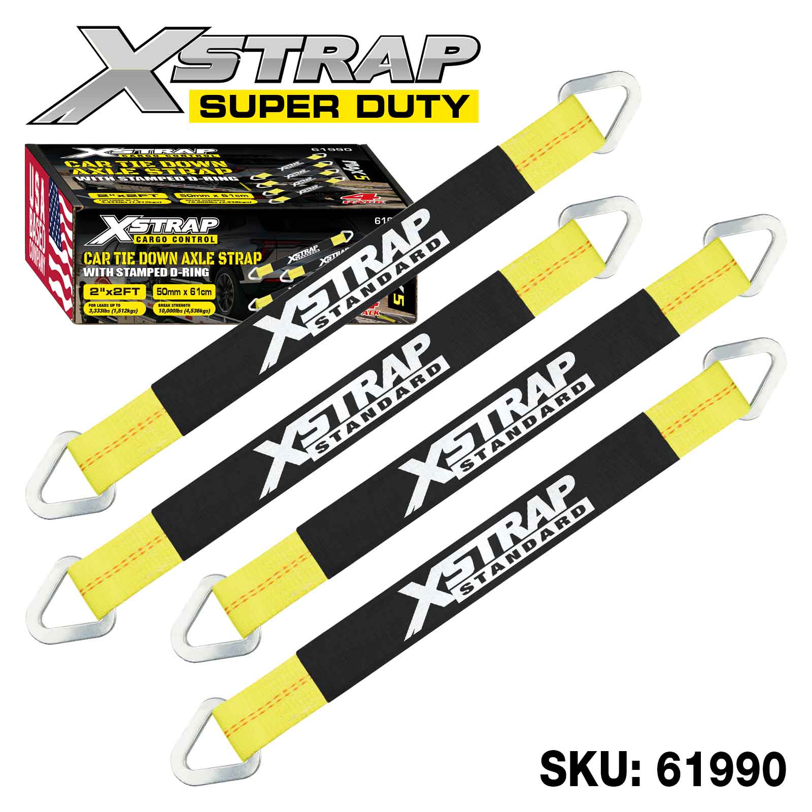 Xstrap 61990 4PK Alex Strap 3.300lb SWL