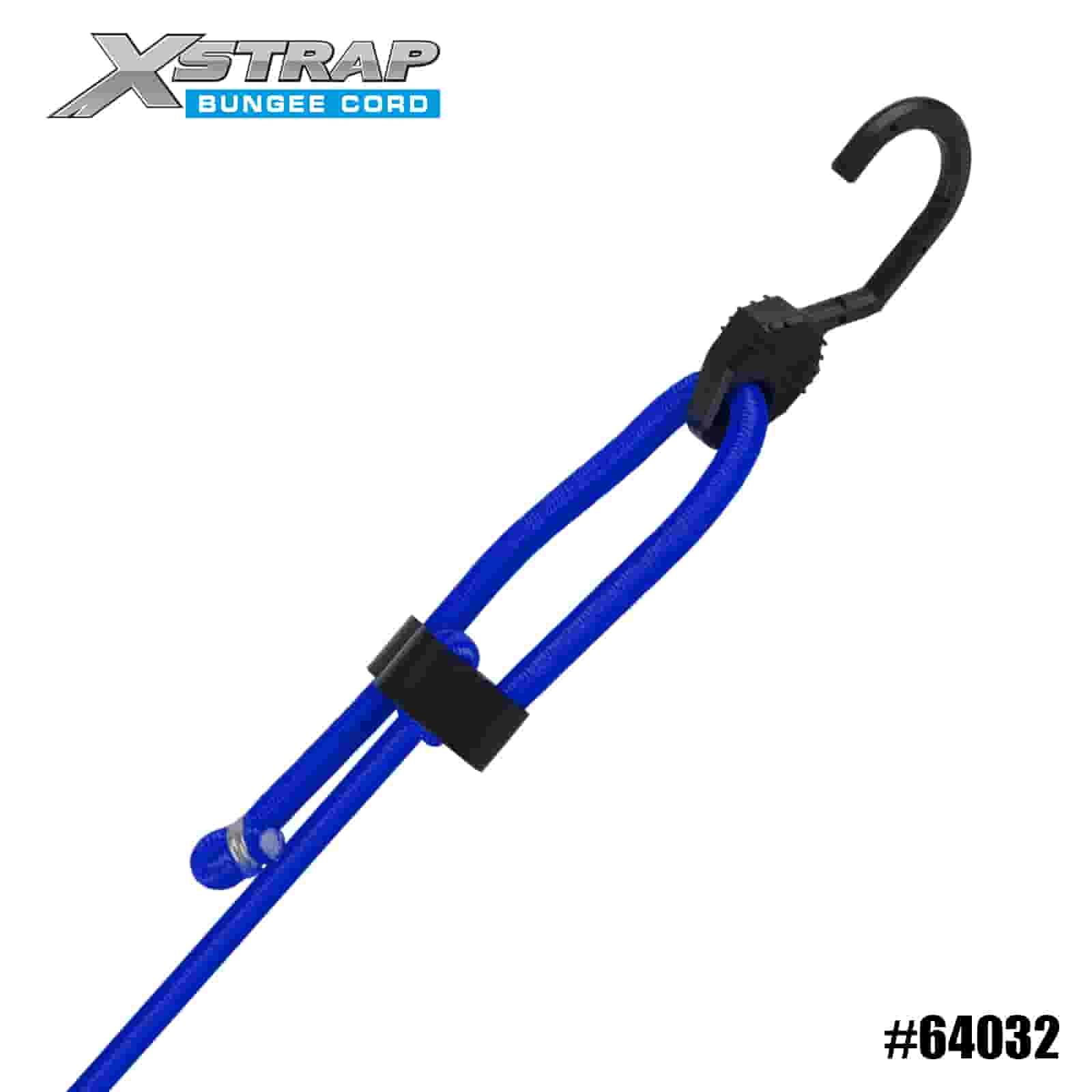 Xstrap 64032 3-fach verstellbare Bungee-Seile, 8 mm x 14–20 Zoll, Tragfähigkeit 132–165 lbs